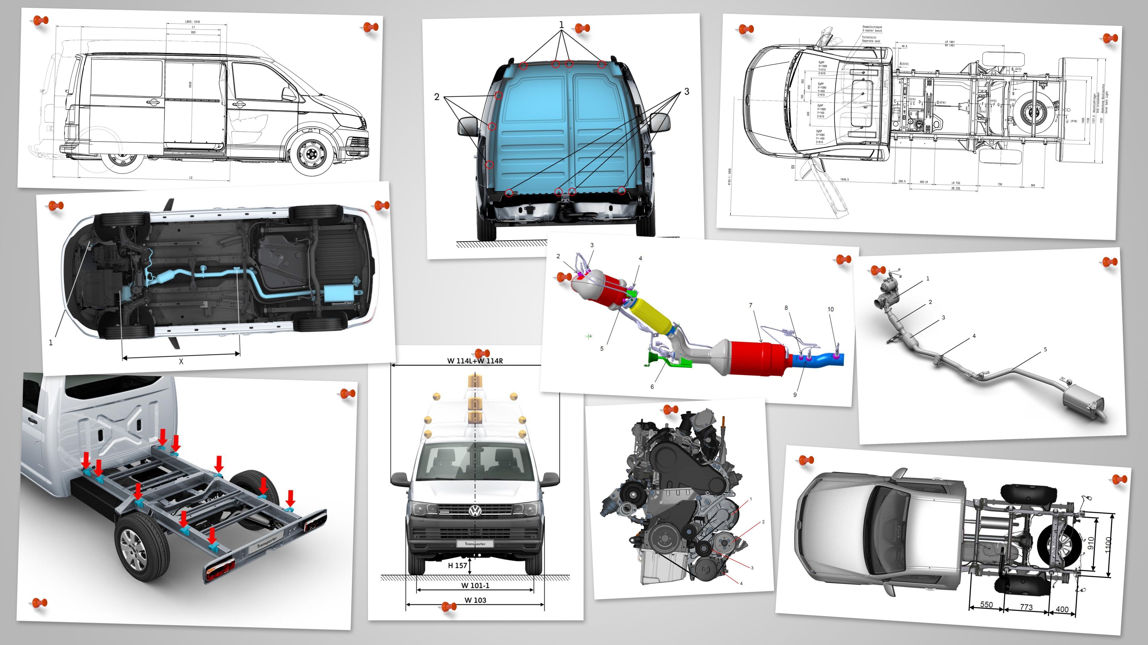 VW Crafter Fahrgestell von oben